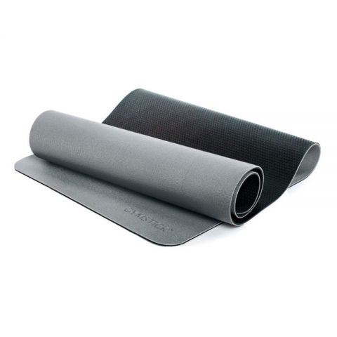 Pro Yoga Mat with Hanging Rings (grey-black)