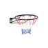 Court Rim Basketbollkorg outdoor